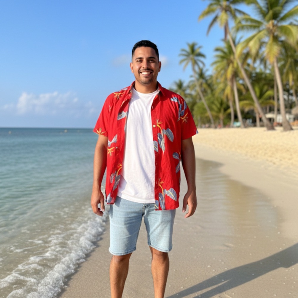No Boundaries Red Floral Shirt
